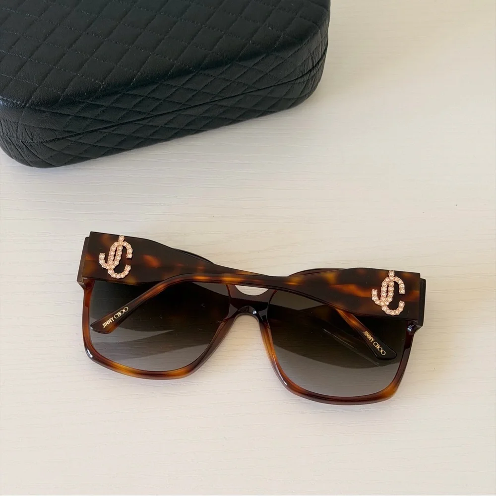 New! Jimmy Choo Elegant Brown Sunglasses, Noemi/S 086HA, Authentic
